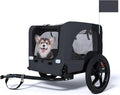 Heavy-Duty Dog Bike Trailer & Collapsible Pet Carrier for Bike with 16-Inch All-Terrain Wheels, Universal Hitch, Safety Flag & Weather-Resistant Design for Outdoor Adventures