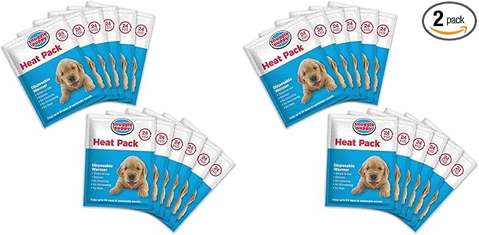 Snuggle Puppy Replacement Heat Packs - 12 Odourless, Long Lasting Disposable Hand Warmers Made with All Natural Ingredients (Pack of 2)