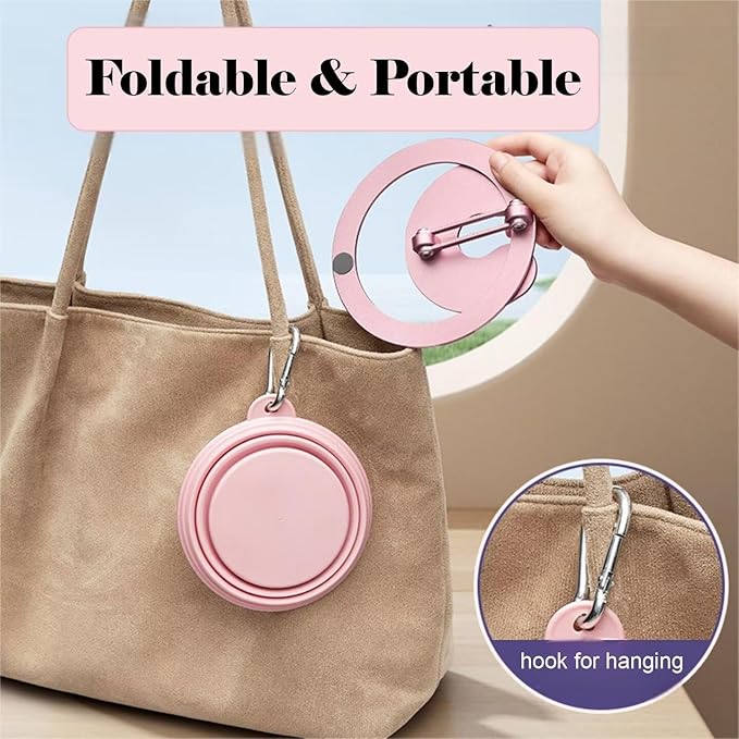 Collapsible Elevated Cat Dog Food Bowl, Portable Raised Pet Food Water Dish with Collapsible Stand, Adjustable Tilted Food Feeder for Pets, Whisker Friendly Cat Feeding Watering Dish for Travelling