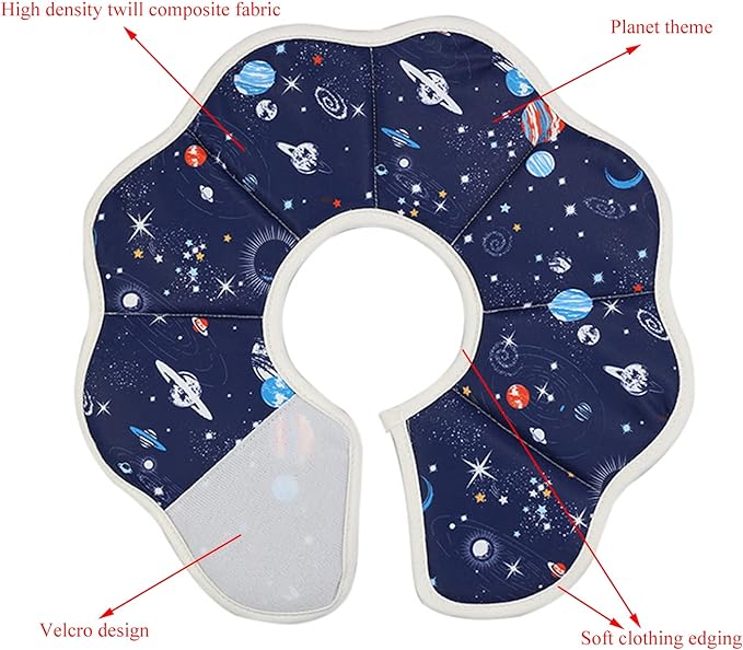 Soft Cat Cone, Adjustable Recovery Collar After Surgery to Prevent Licking Wound, Protective Cat Neck Cone, Comfortable Pet Elizabethan Collar for Cats Kittens and Puppies (S)