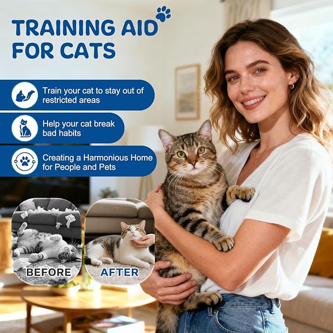 Cat Deterrent Spray - Safe Indoor & Outdoor Deterrent for Furniture Protection, Effective Training Aid with Natural Ingredients（75ml） A1