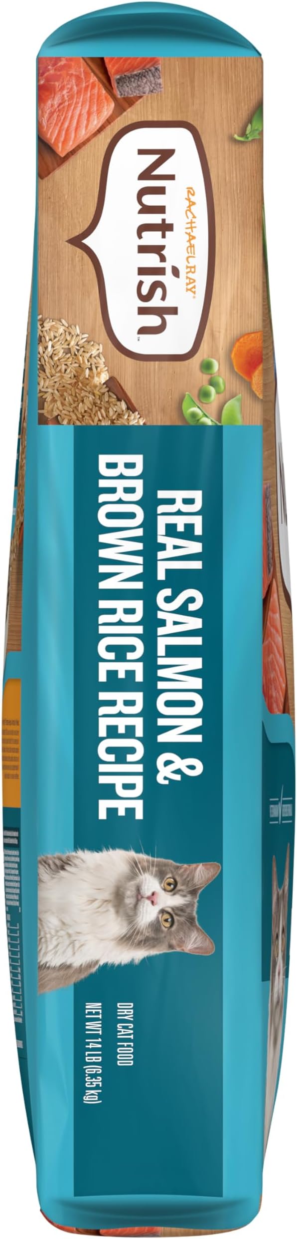 Nutrish Rachael Ray Dry Cat Food Real Salmon & Brown Rice Recipe, 14 lb. Bag