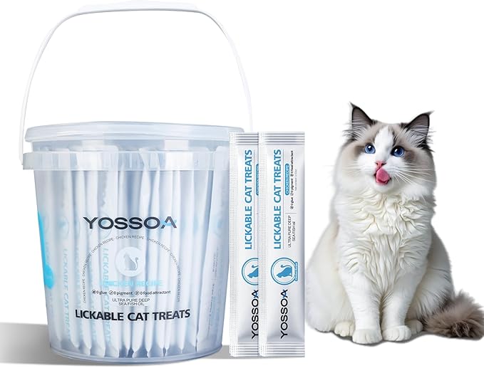 100tubes Cat Treat Snack Wet Lickable Stick Lickable Treats Dogs & Cats Omg3 Squeezable Creamy Purée Cat Snack Chicken Lickables Treat with Multivitamin pet Treats Healthy Grain-Free (100 Tubes)