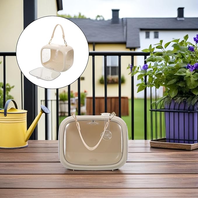 Healifty Portable Parrot Carrier Travel Cage with Handle Breathable Small Bird Travel Cage Bag for Parakeets Lovebirds Cockatiels