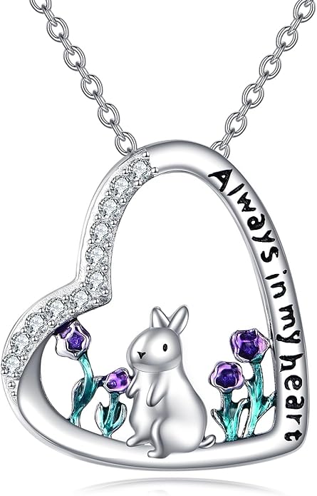 KZX Cat/Dog/Phoenix/Eagle/Whale/Shark/Puffin/Starfish/Chicken/Butterfly/Owl/Bee/Frog/Seahorse Necklace Sterling Silver Animal Pendant Jewelry Gift for Women