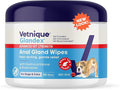 Vetnique Glandex Medicated Dog Butt Wipes or Spray for Dog Scooting - Topical Anti Itch Skin Relief for Soothing Inflamed Anal Glands in Dogs & Cats - Fast Acting Formula 50ct (50ct Wipes)