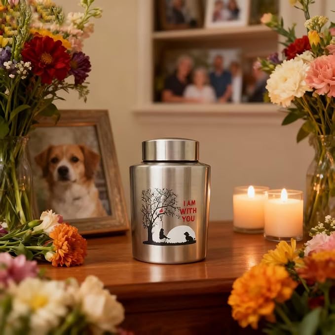 Pet Cremation Urns for Dogs Ashes, Up to 60 lbs Dog Memorial Keepsake Urns for Ashes-Medium (I Am Always with You)
