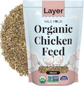 Mile Four Organic Chicken Feed – Layer Mash, Non-GMO, USA Grown, 16% Protein, Corn-Free, Soy-Free, Non-Medicated Feed for Chickens, 2 lbs Sample