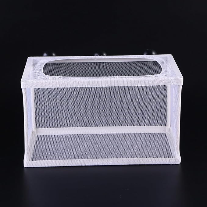 Fish Box- Aquarium Hatchery Net, Fish Breeding Box with Suction Cup for Aquarium Fish Tank (Size L)