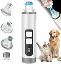 Dog Nail Trimmers Ultra Quiet Electric Pet Dog Nail Clippers Cat Nail Clipper with Led Lights Nail Grinder High Speed Nail File Electric Clippers for Grooming Small, Medium,Large Dogs and Cats (grey)