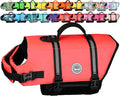 VIVAGLORY Rip Stop Dog Life Vest, Swimming Vest with Handle, Buoyancy for Doggy Puppy, Dog Life Jacket for Swimming & Boating, S, Bright Pink