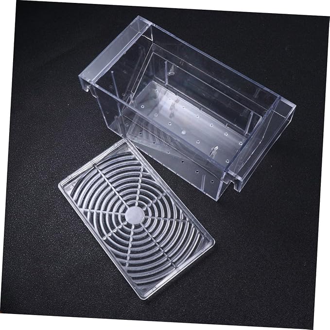 Fish Tank Breeding Box Acrylic Isolation Hatchery Tank with Removable Divider for Aquarium Fish Breeding and Fry Hatching