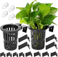 Borlech 2025 New Upgraded Large Aquarium Plant Holder with 1.57-inch Extension Hooks and Suction Cups for Fish Tank Aquaponic Plant Cultivation and Aquascape Accessories Decorations (2 PCS)