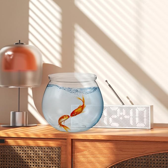 1 Gallon Fish Bowl - Round Plastic Break-Resistant Aquarium, Crystal Clear Small Fish Tank for Goldfish, Home Desktop Decor, Party & Office Decoration(3 ps)