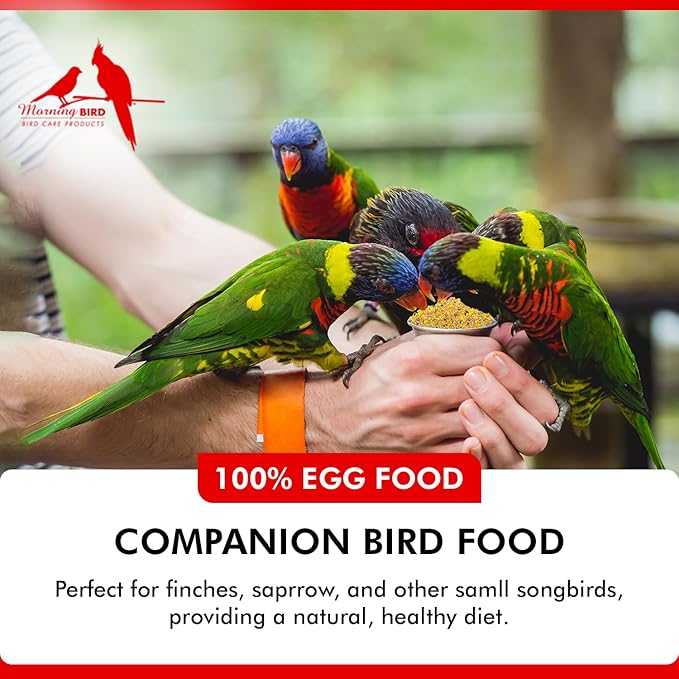 Morning Bird Eggfood 3 lbs (2-Pack, 1.5 lbs Each) – Protein-Rich Soft Food for Birds - High in Protein, Vitamins & Minerals – Supports Growth, Digestion & Feather Health – Ideal for Breeding Birds
