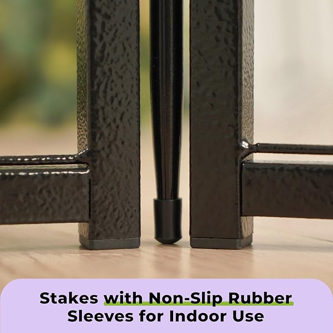 SunsGrove Dog Playpen Outdoor, Heavy Duty 32 Inch 12 Panels Dog Playpen for Small and Medium Dogs, Free and Safe Play Dog Fence Indoor, Black