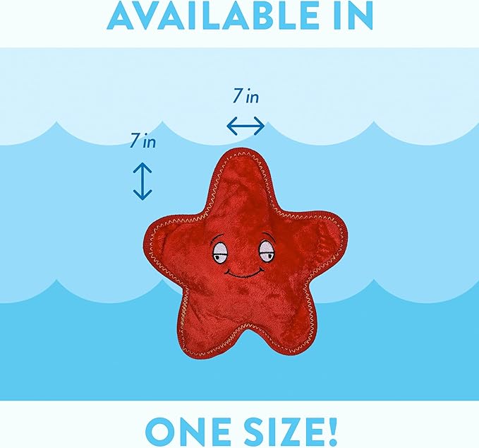 Spunky Pup Clean Earth Plush Starfish | Made from 100% Recycled Water Bottles | Small