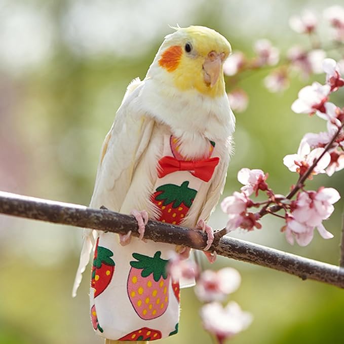 Reusable Bird Diaper Washable Flight Suit for Parrot Adjust Parrot Diaper Costume Fly Training Suit for Cockatoos