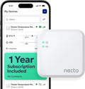Necto RV Pet Temperature Monitor - No WiFi Required - Remote Power Outage & Temp Sensor with App Alerts. Cellular Monitoring System for Home Safety & Server Room (1 Year Subscription Included)