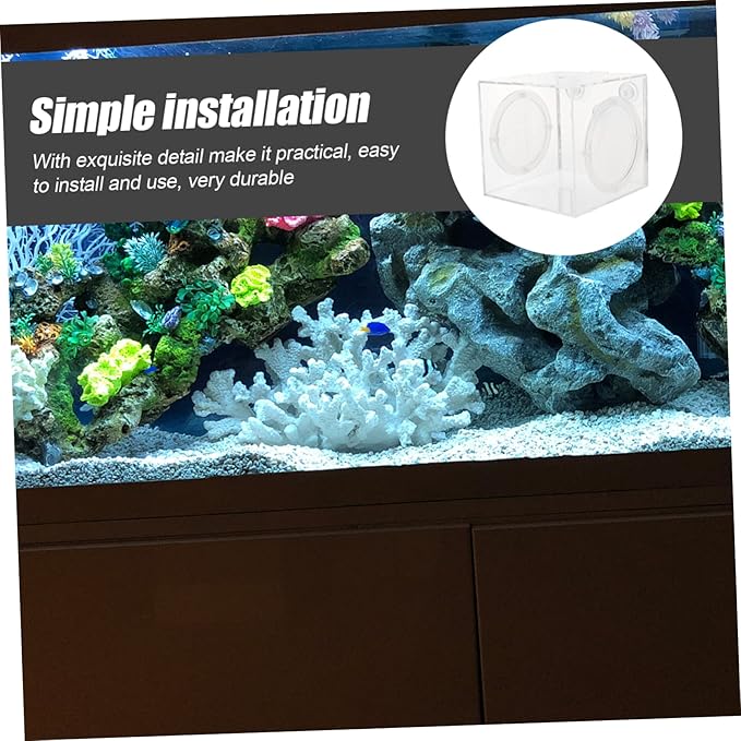 ibasenice Fish Isolation Box for Aquarium Practical Fish Tank Incubator Box for Guppy and Shrimp Breeding Lightweight Easy to Install Cups for Protecting Newborns and Eggs