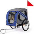 PEXMOR Dog Bike Trailer - Folding Pet Cart w/Universal Hitch, Cargo Carrier for Dog & Quick Release 20" Wheels & 3 Entrances