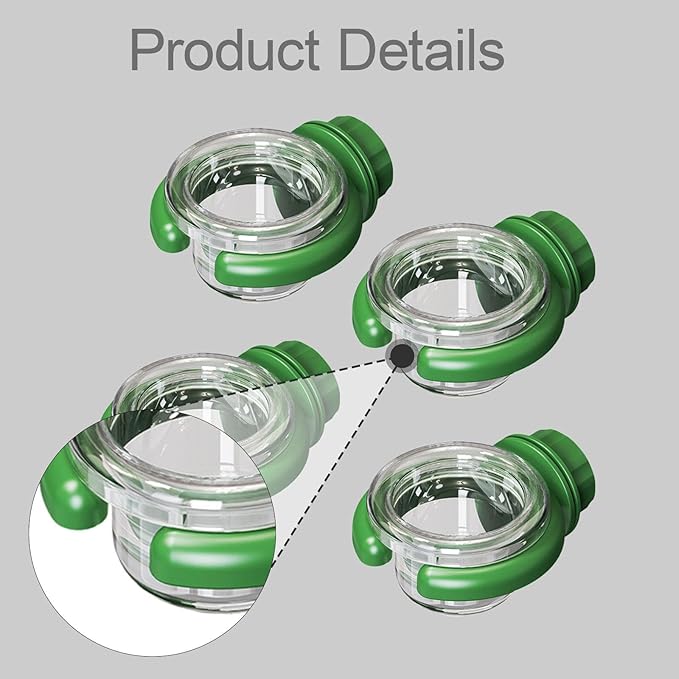 MYCENSE 4X Bird Water Feeder Accessory Sturdy Yard Transparent for Outside Multifunctional Hanging Gifts Food Container Decoration, Green