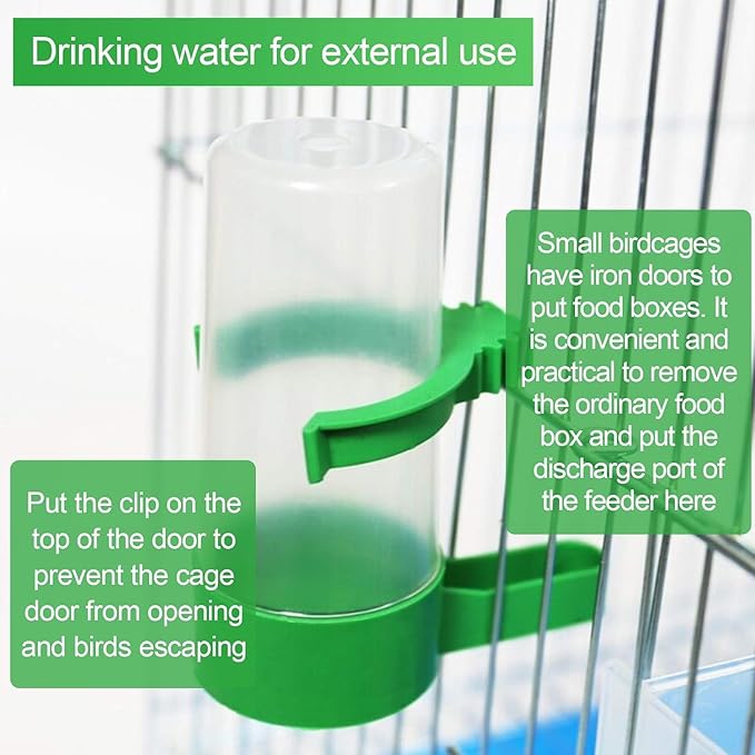 Bird Water Dispenser for Cage, 4pcs Bird Water Bowl 140ml Automatic No Mess Gravity Feeder Bird Watering Supplies for Pet Parrot, Parakeets, Cockatiel, Budgie Lovebirds and Other Birds