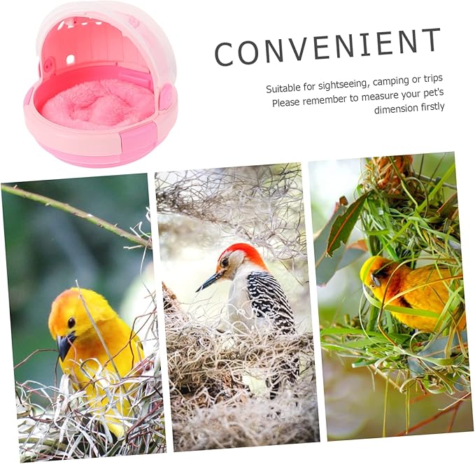 1set Expandable Pet Carrier Animal Cage Cage Bird Carrier Portable Hand-held Warm Nest Pet Accessory for Outdoor