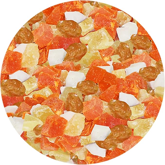 Fruit Medley Treat - Healthy Natural Dried Fruit Treat - Sugar Gliders, Squirrels, Chinchillas, Prairie Dogs, Opossums, Marmosets, Monkeys, Parrots, Birds, Rabbits, Guinea Pigs & Small Pets (4 oz.)