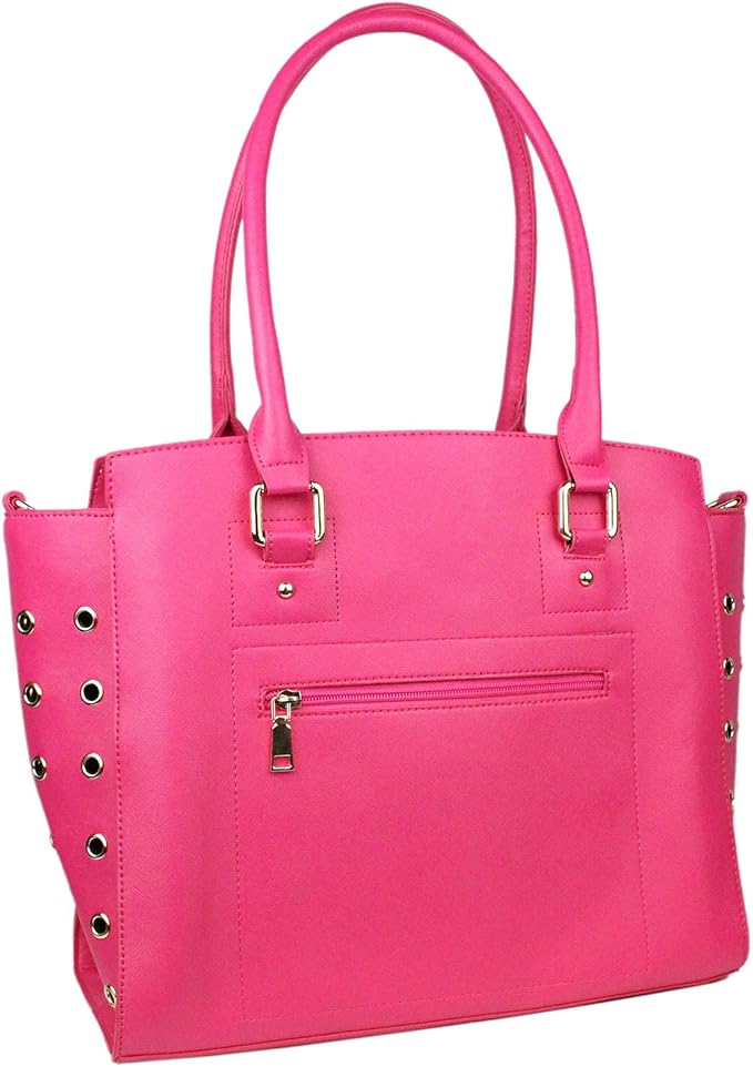 Parisian Pet Dog Purse – Hot Pink Breathable Pets Purse - Fashion Pet Carrier Purse - Leather Purse for Dog Carrying Small and Medium Dogs - Dog Purse Carrier - Adorable Puppy Carrier Handbag