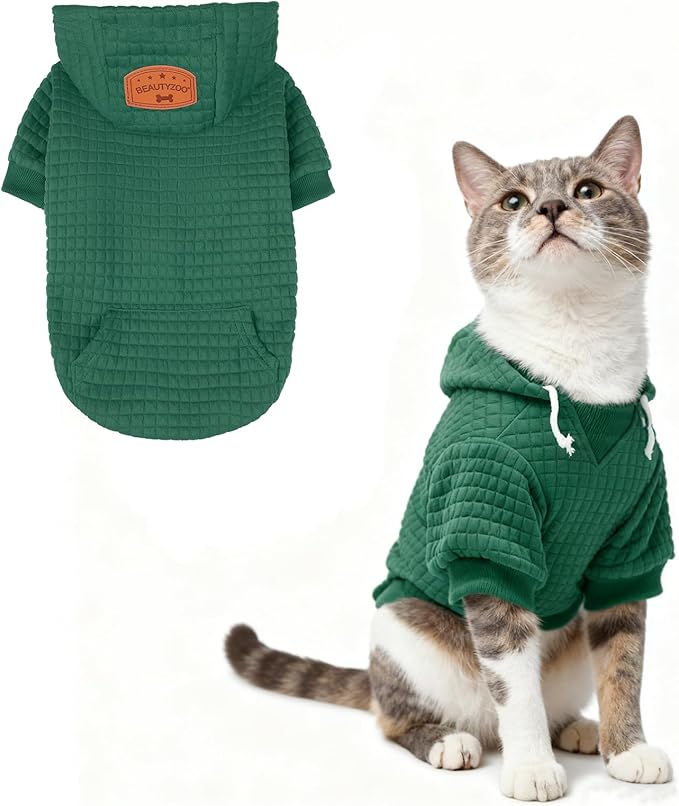 BEAUTYZOO Dog Hoodie for Small Medium Large Dogs, Winter Fall Warm Dog Clothes for Puppy S M Sized Dogs Girl Boy, Dog Sweater Shirt Hoodies with Pocket Bulldog Pitbull Cat Clothing Coat