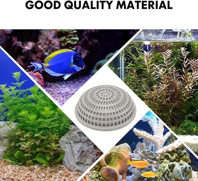 balacoo Aquatic Plant Breeding Box Hemisphere 3.14X3.14X1.57 Inch with Permeable Holes for Freshwater Fish Tank Isolation and Water Grass Holder