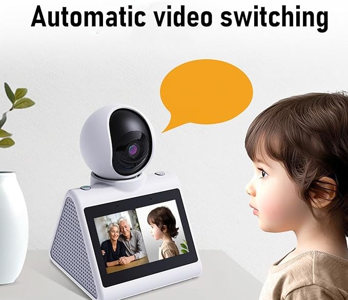 Two Way Video Calling Camera with 4.3 HD Screen, 1080P 2MP Indoor Home Nanny Camera Baby Elder Dog Pet Camera with AI Voice Function, Smart Security Camera Monitor