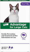 Advantage Topical Cat Flea Treatment and Prevention for Large Cats Over 9 lbs. | Apply Flea Drops Monthly | 2 Treatments