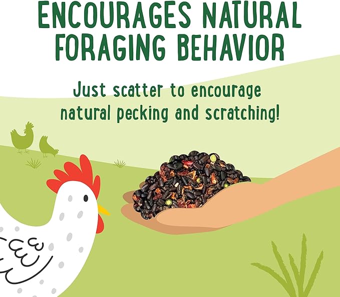 Farmhouse Favorites Insect & Harvest Blend with Beetles, 100% Natural High-Protein Dried Treat for Chickens, Pumpkin, Split Peas & Red Bell Pepper for Poultry, Hens, Ducks, Turkeys & Wild Birds, 2lbs