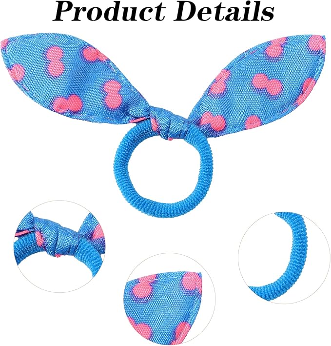 100 Pcs Puppy Dog Cute Rabbit Ear Hair Ties Hair Accessories Set Bowknot Dogs Hairs Bows with Elastic Bands for Small Dogs, Colorful Grooming Costume Accessories for Daily Use Holidays (Colorful Mix)