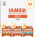 IAMS Perfect Portions Sensitive Digestion & Skin Wet Cat Food Pate, Healthy Adult Grain Free Pate, Chicken and Salmon Recipes, (24) 2.6 oz. Variety Twin-Pack Trays