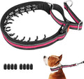 Mayerzon Martingale Collar for Dogs, No Pull Dog Collar with Reflective Strip for Small Medium Large Dogs, Anti Pulling Dog Collar with Buckle for Walking Training, Safe for Night Walk(Pink, M)