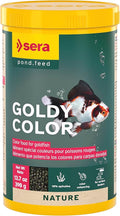 Sera Goldy Color Spirulina 1000 ml | Gold Fish Food for Color Enhancement | Floating Fish Food Granules for Large Goldfish | Premium Gold 10% Spirulina | Goldfish Food Flakes
