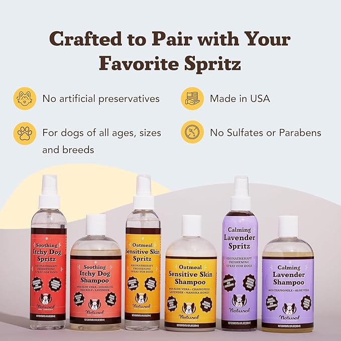 Natural Dog Company Oatmeal Shampoo for Dogs with Sensitive Skin, Ideal Anti Itch Dog Shampoo and Puppy Shampoo Oatmeal Itch Relief Dog Hypoallergenic Pet Shampoo, Deodorizing and Organic 12 oz