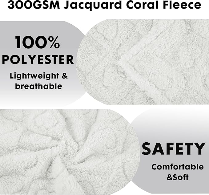 gogobunny Calming Plush Dog Cat Blanket 300GSM Coral Fleece, Ultra-Soft Machine Washable Pet Bedding for Small Medium Dogs Cats Puppies Kittens (Silver, 30x40)
