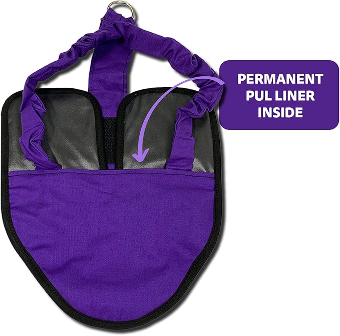 Hen Holster, Wrap-Around Chicken Diapers, Comfy Chicken Diapers for Hens & Roosters, US-Made Chicken Diaper, Must-Have Chicken Accessories, with Sewn-in Liner, XL, Purple - Crazy K Farm