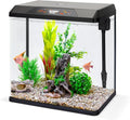 JumblPets Starter Fish Aquarium Kit, 4 Gallon, Complete Beginner Glass Fish Tanks Set with LED Lighting, Internal Filtration System, Filter Media Set, Hood & Lid, Ideal for Freshwater and Marine Fish