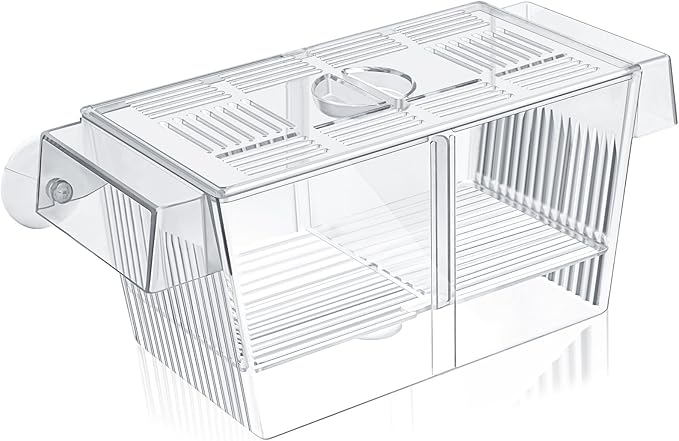 Wenqik Fish Breeder Box for Aquarium Fish Acclimation, Breeding, Hatchery Incubator Isolation Box for Shrimp Betta Guppy Cicilids Eggs(Medium)