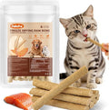 Freezed Dried Cat Teething Sticks, Cat Chew Stick for Dental Care, Salmon and Chicken Flavour Cats Treats, 1.7 oz Feline Freshens Breath Snacks