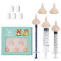 Feeding Nipple and Syringes,Puppy Kitten Nipple for Nursing, Newborn Baby Dog Cat Rabbit Feeding Nipple with Nipples Feeder Kit