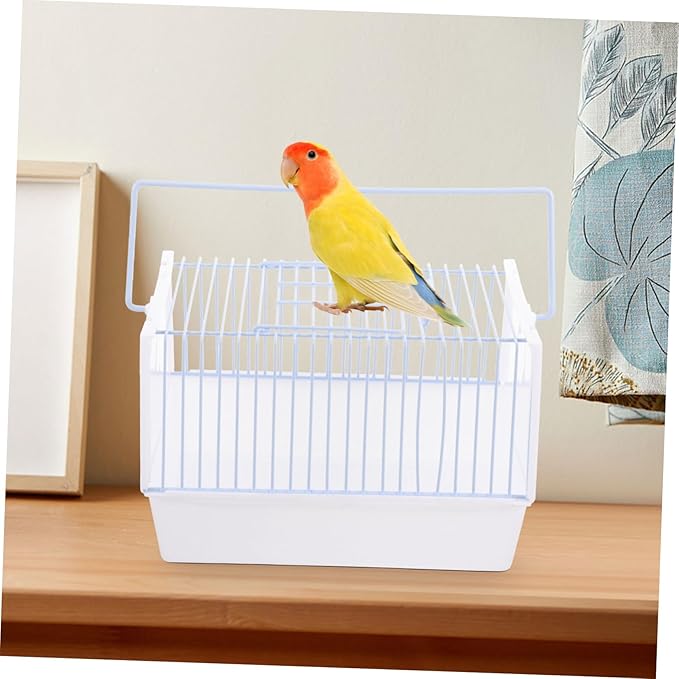 1set Portable Lightweight Bird Carrier Cage Handle Parrot Travel Cage for Small Pets Breathable Design for Comfort and Security for Outdoor Adventures