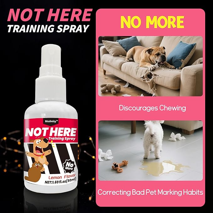Dog Pee Spray Set, Includes Here Potty & Not Here Training Spray, Potty Training Spray for Dogs, Helps Dogs Develop Proper Potty Habitss (1.69 fl oz Each)