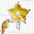 BNOSDM Bird Foraging Toys Cockatiel Foraging Wheel Parrot Cage Spinning Toys Parakeet Enrichment Puzzle Feeder Toy for Budgies Lovebirds Canaries (Yellow)