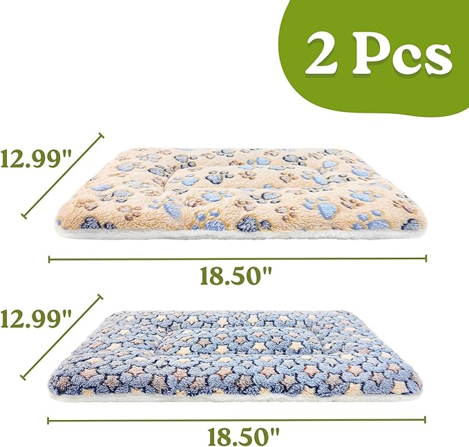 2 Pack Cat Blankets for Indoor Cats, Ultra Soft Reversible Mat, Fluffy Flannel Blanket for Small Dogs and Cats, Washable Pet Pad